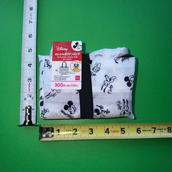 Vintage Disney Mickey Mouse Black White Lunch Tote Travel Luggage Bag Set Japan - Picture 5 of 12